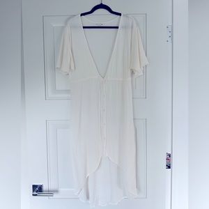 O'Neill Saltwater Solids White Beach Swim Coverup Size Small excellent condition